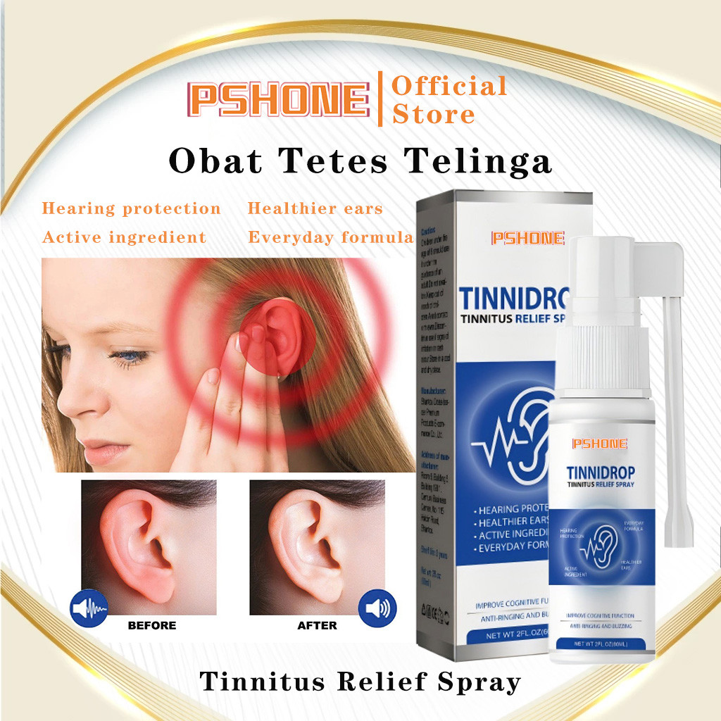 Jual PSHONE Obat Tetes Telinga 60ml Tinnidrop Tinnitus Relief Spray ...