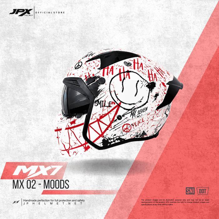 Jual JPX HELM MX7 MOTIF | MX 7 CROSSOVER | HELM MODULAR Helmet Motor ...