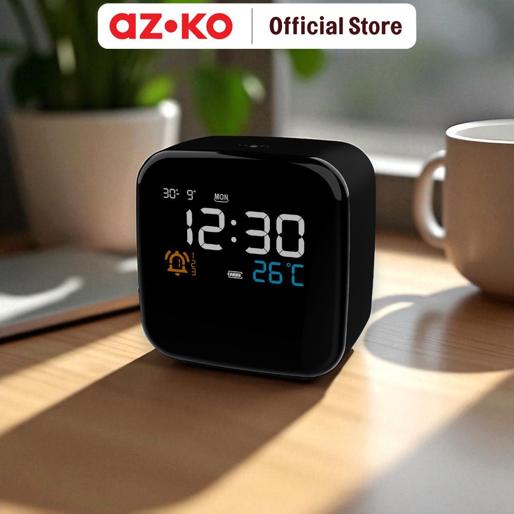 Jual AZKO Forhom Jam Meja LED Digital Dengan Alarm Rechargeable Sunrise ...