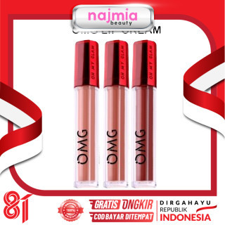 Najmia Ofc OMG Oh My Glam Matte Kiss Lip Cream  ( lipstick lipstik lipcream ) NEW SHADE 01-30