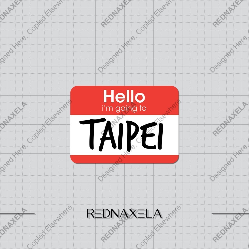 Jual Stiker Vinyl Hello, i'm going to Taipei Stiker Koper Outdoor ...