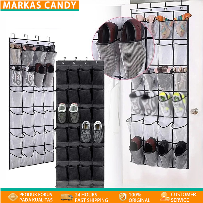 Jual 24 Grid Rak Organizer Sepatu Gantung Tahan Air Shoes Rack Storage ...