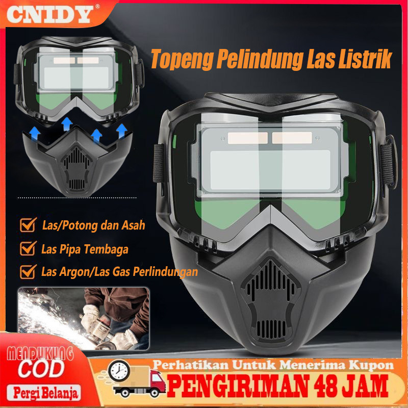 Jual [COD]Helm Las Gelap/helm Las Warna Asli Yang Dapat Diredupkan ...