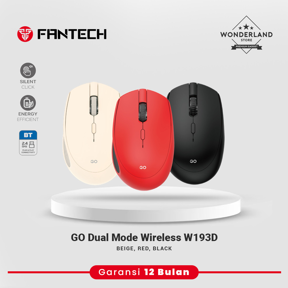 Jual Fantech W193D Mouse Wireless Mouse Office Silent Click Dual Mode ...