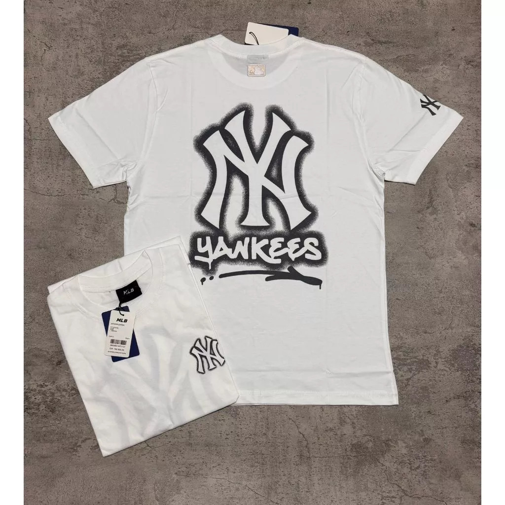 Jual MLB Korea NY Racing Big Logo Tee Black Original | Shopee