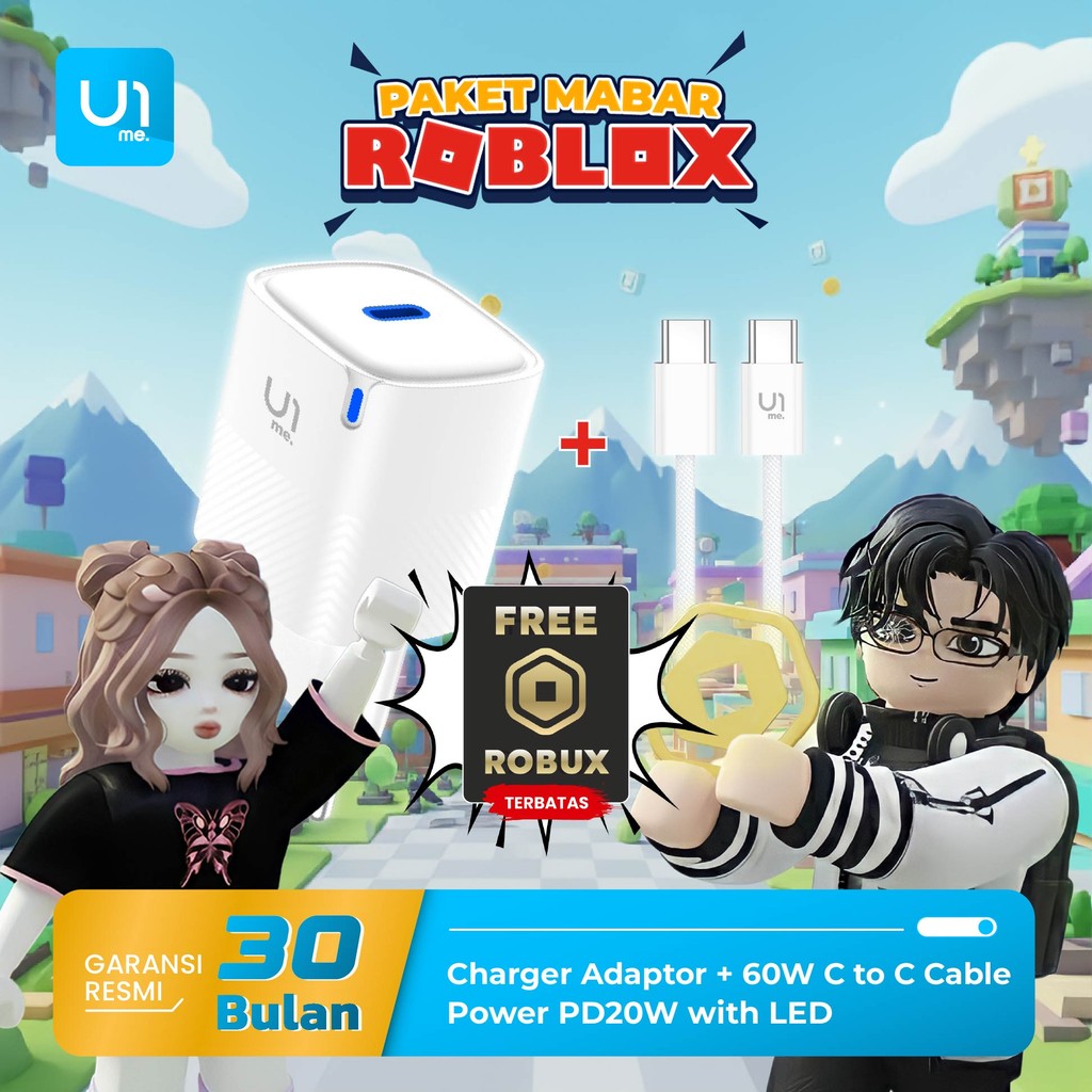 Jual [ FREE KARTU ROBUX ] Special Paket Mabar Roblox U1 me. Power ...