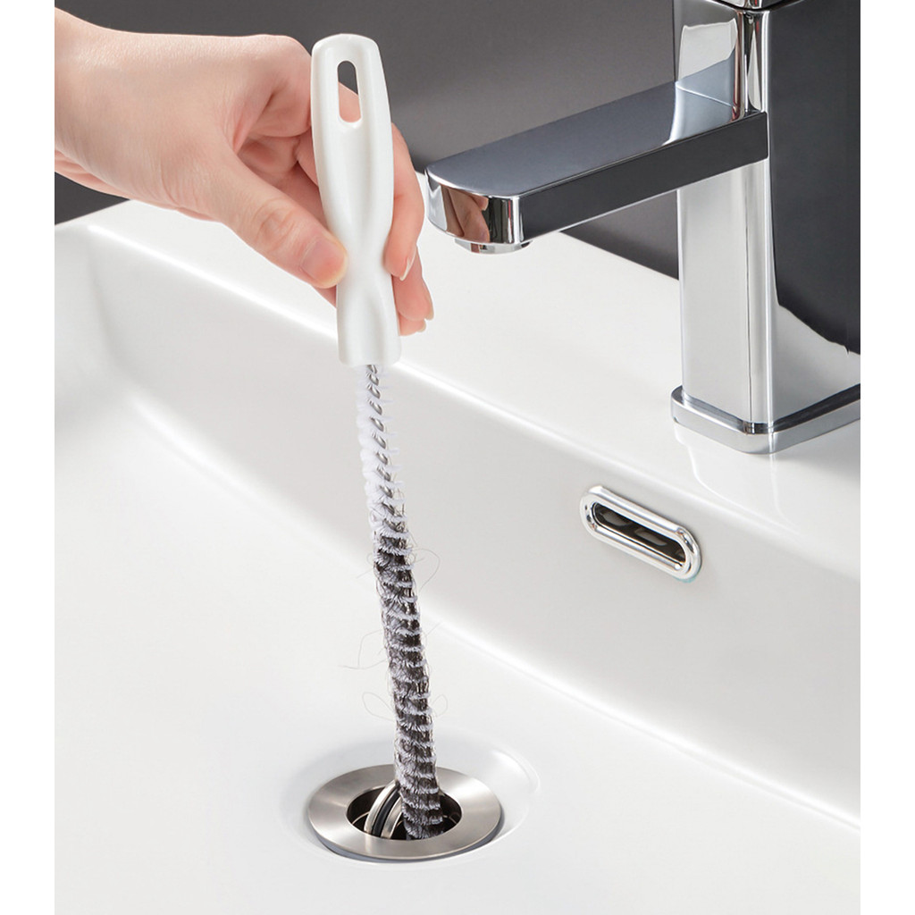Jual Pipe Dredging Brush Bathroom Hair Sewer Sink Cleaning Brush Drain ...