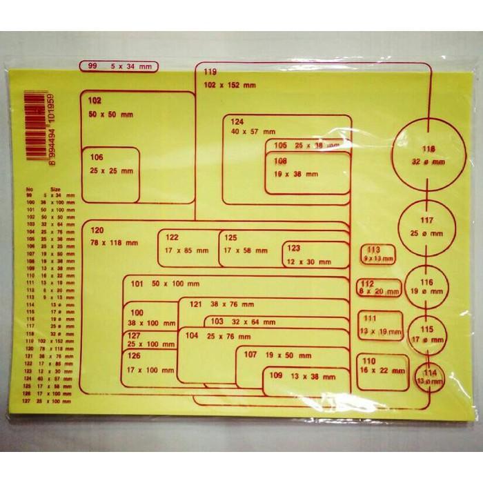 Jual Kertas Label Stiker Fox No. 127 uk. 25 x 100 mm - Label Putih ...