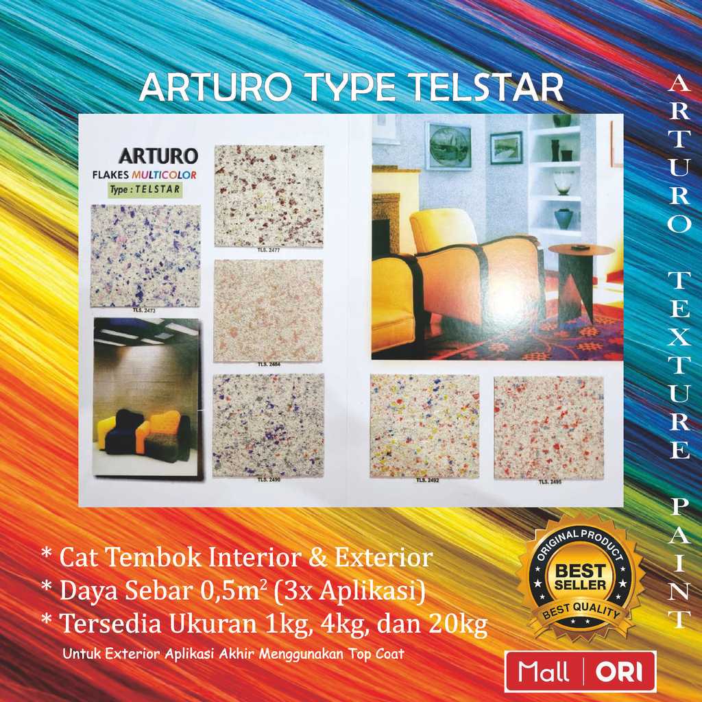 Jual ARTURO Type Telstar Klg 1kg Cat Texture Tone Tekstur Flakes ...