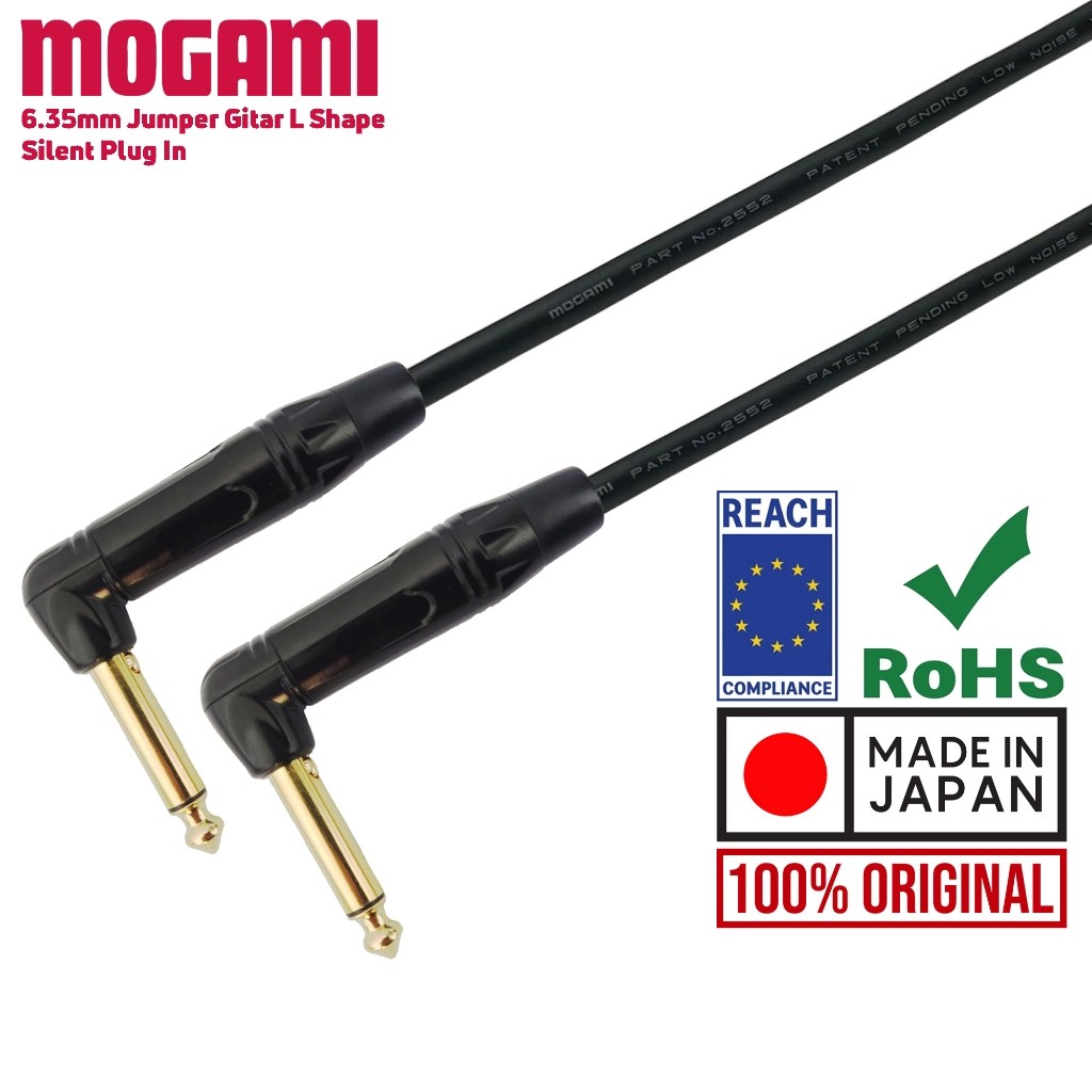 Jual Mogami Original | Kabel Instrument Gitar Silent Plug In L Shape to ...