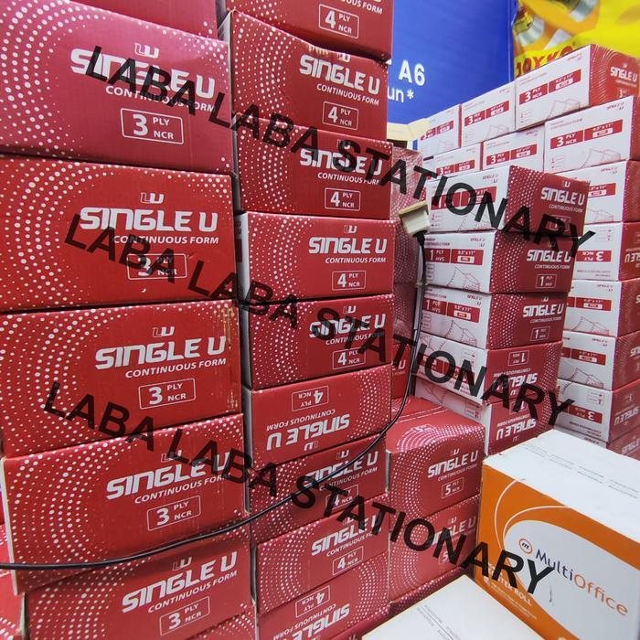 Jual KERTAS CONTINUOUS FORM SINGLE U 1 PLY 9.5 X 11 PAPER PRINT SJ A4 ...