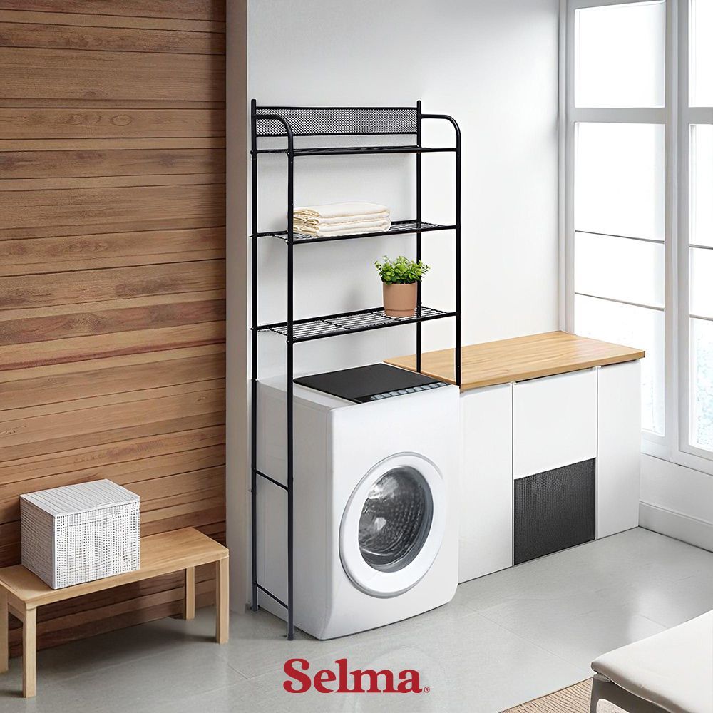 Jual Selma Neil Rak Laundry - Hitam Rak Laundry Washer Rack Shelf ...