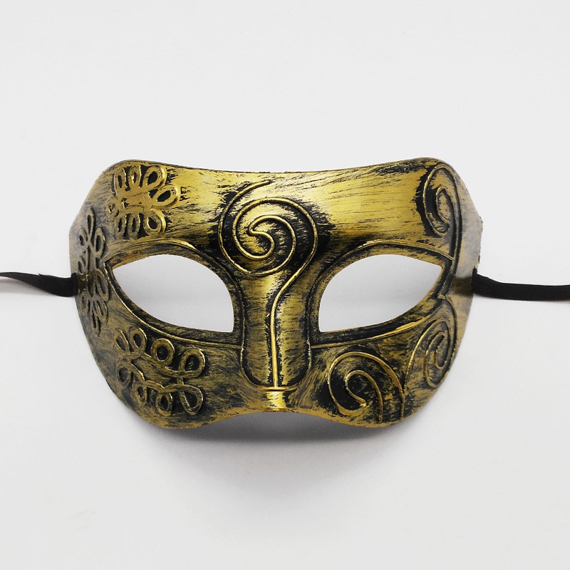 Jual 1pc Amazing Mask Antique Gold and Silver Jazz Flat Head Mask Ball ...