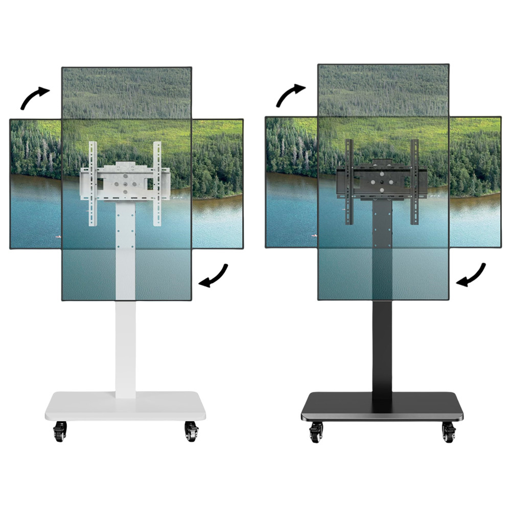 Jual Mobile TV Cart, 90° Rotation TV Stand for 32 to 65 Inch Flat Panel ...