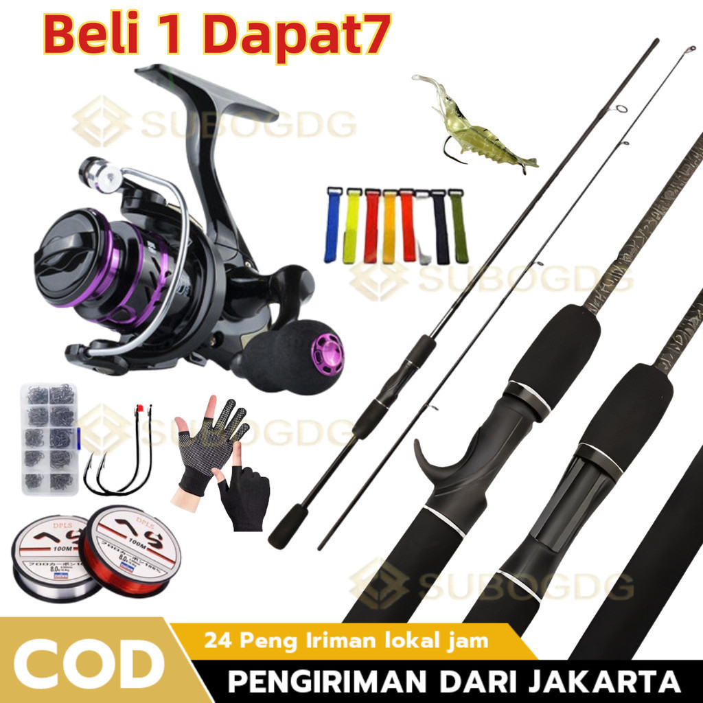 [COD] Set Pancing Lengkap Daiwa - Joran Pancing 1.65M-2.4M + Reel 1000-7000 + Senar 150M + Umpan - Kombo Kuat untuk Casting & Spinning - pancing 1 set lengkap kuat / joran pancing 1 set murah / pancing casting full set / Set Alat Pancing Murah