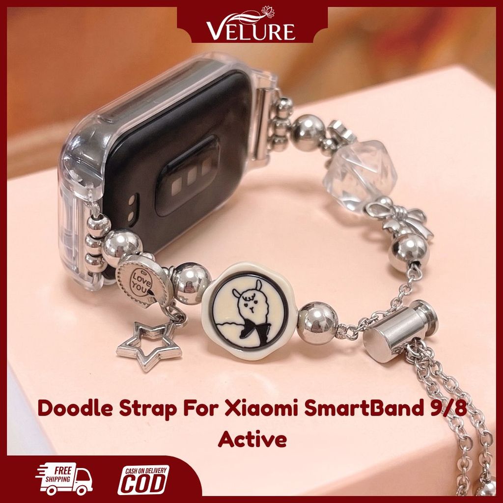 Jual Doodle Strap and PC Case For Xiaomi Smart Band 9/8 Active - Tali ...