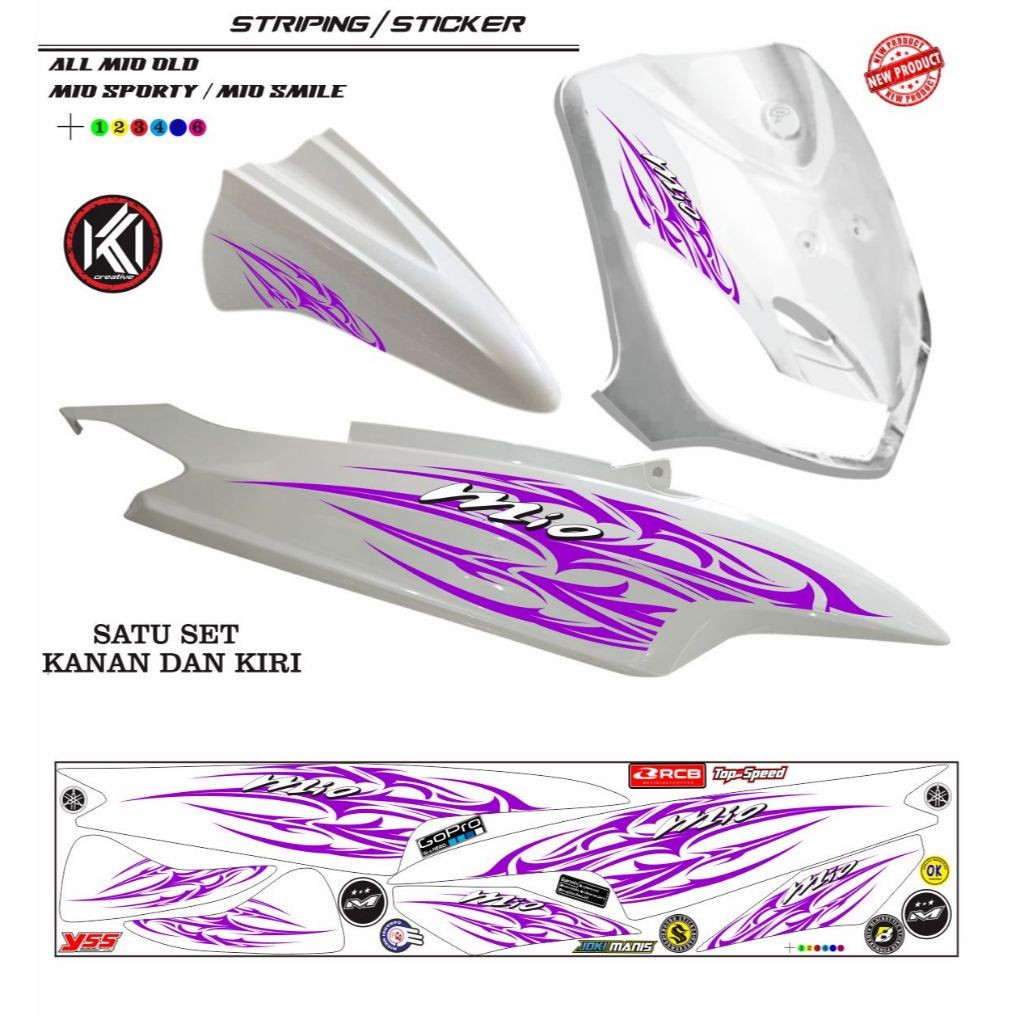 Jual STIKER VARIASI STRIPING MOTOR MIO OLD SPORTY VARIASI MOTIP API ...