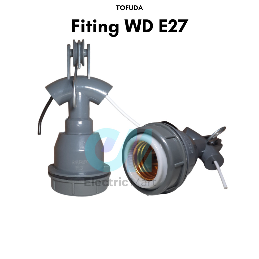 Jual Fitting Gantung Outdoor Fitting WD E27 Keramik PVC Fitting Lampu ...