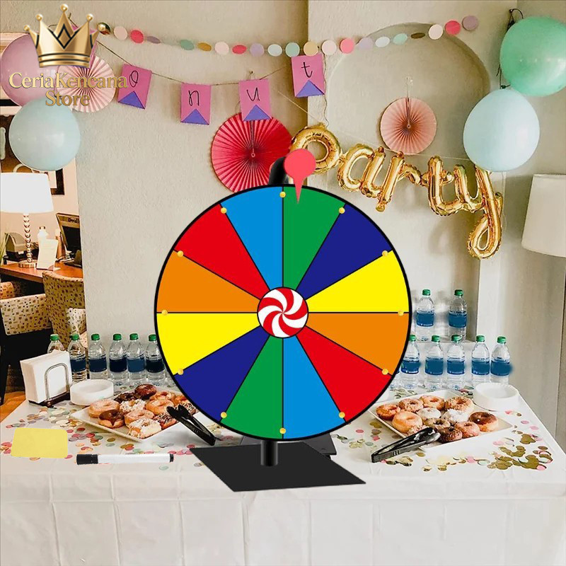 Jual Lucky Wheel 1Set Dapat Ditulis Spin Wheel Board 30CM Permainan ...
