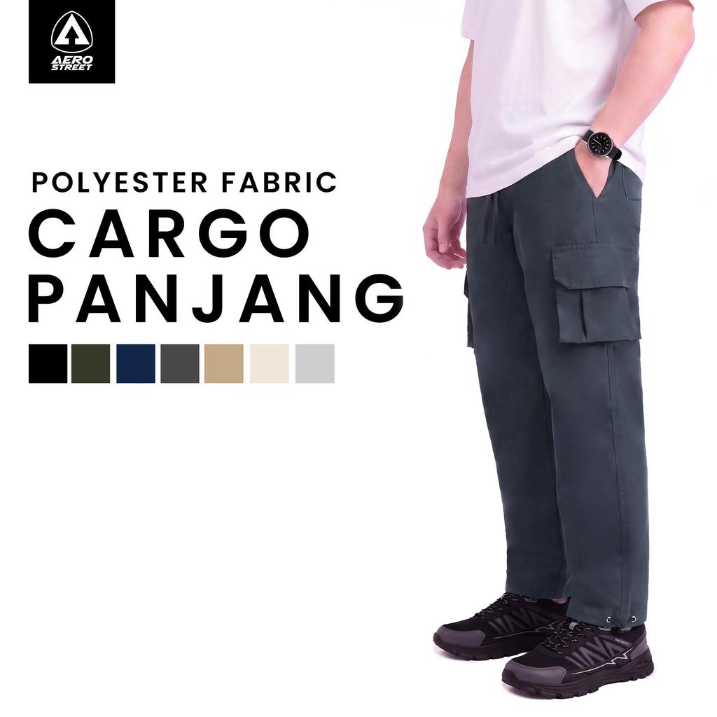Aerostreet Cargo Long Pants Morvex Dark Grey Celana Panjang Cargo Pria Casual Outdoor
