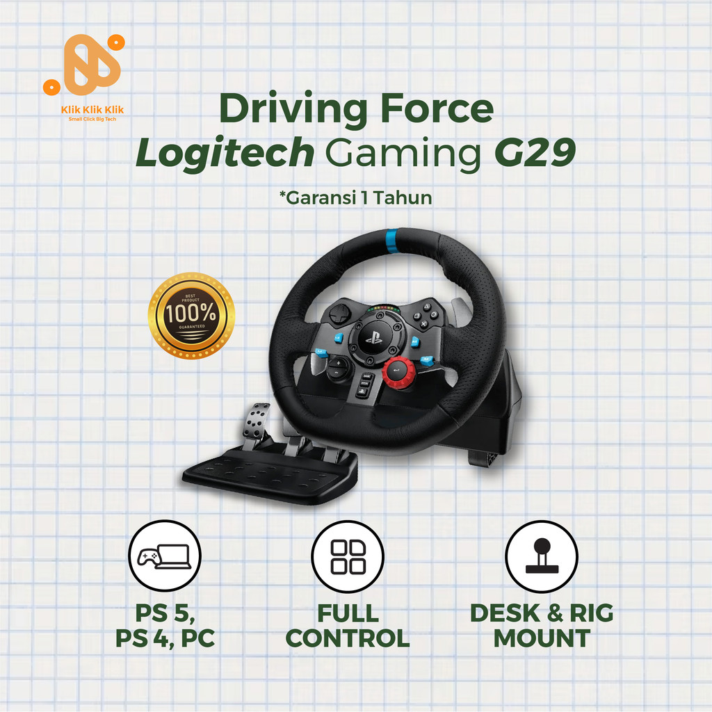 Jual Setir Game Logitech G29 Driving Force Steering Wheel Pedal Racing ...