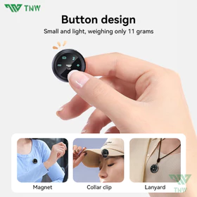 TNW A36 2 In 1 Wireless Microphone Magnetic Clip On Microphone Dual Lavalier Mikrofon Plug Play