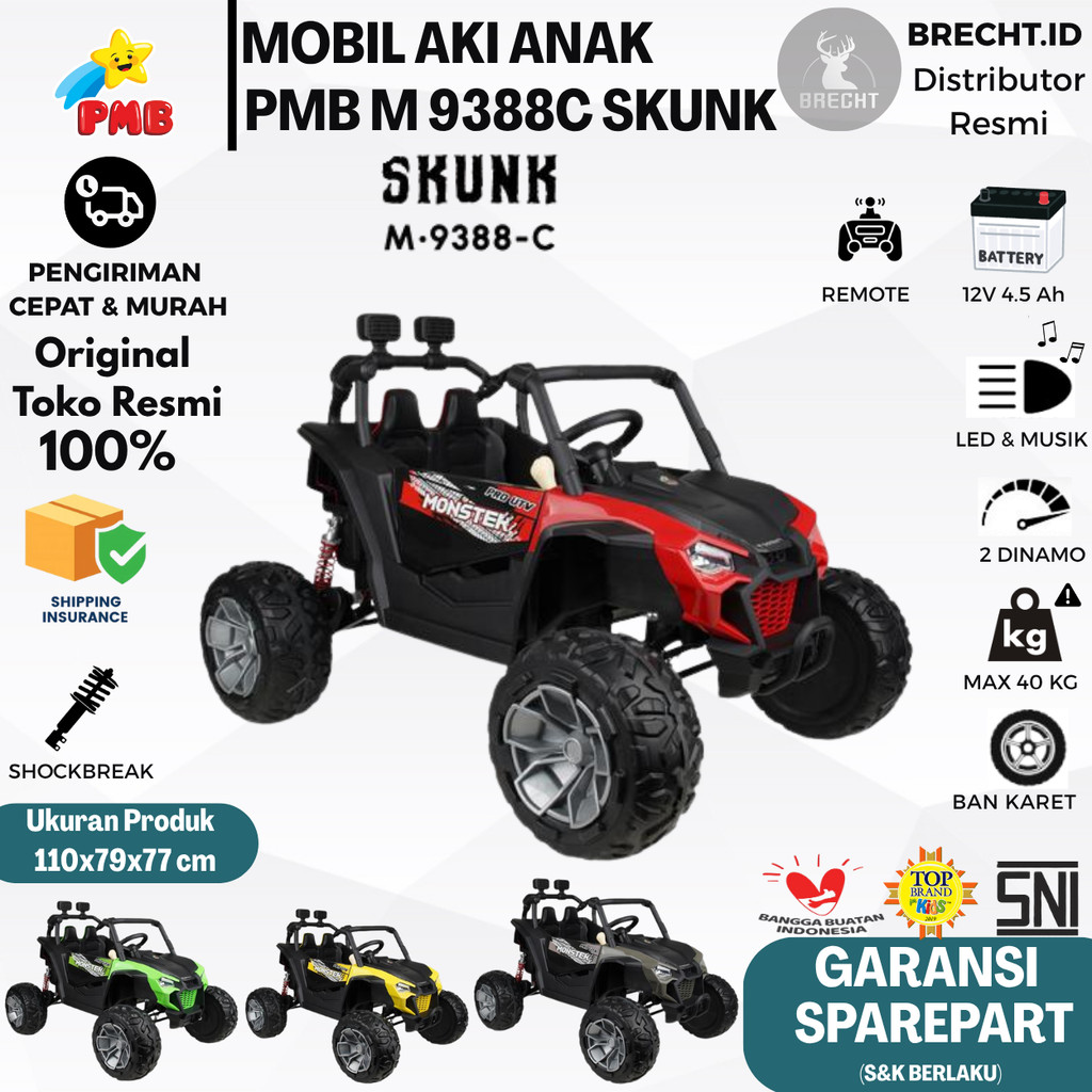 Jual Mainan Anak Mobil Aki Remote Control PMB M9388C PMB M 9388C Skunk ...