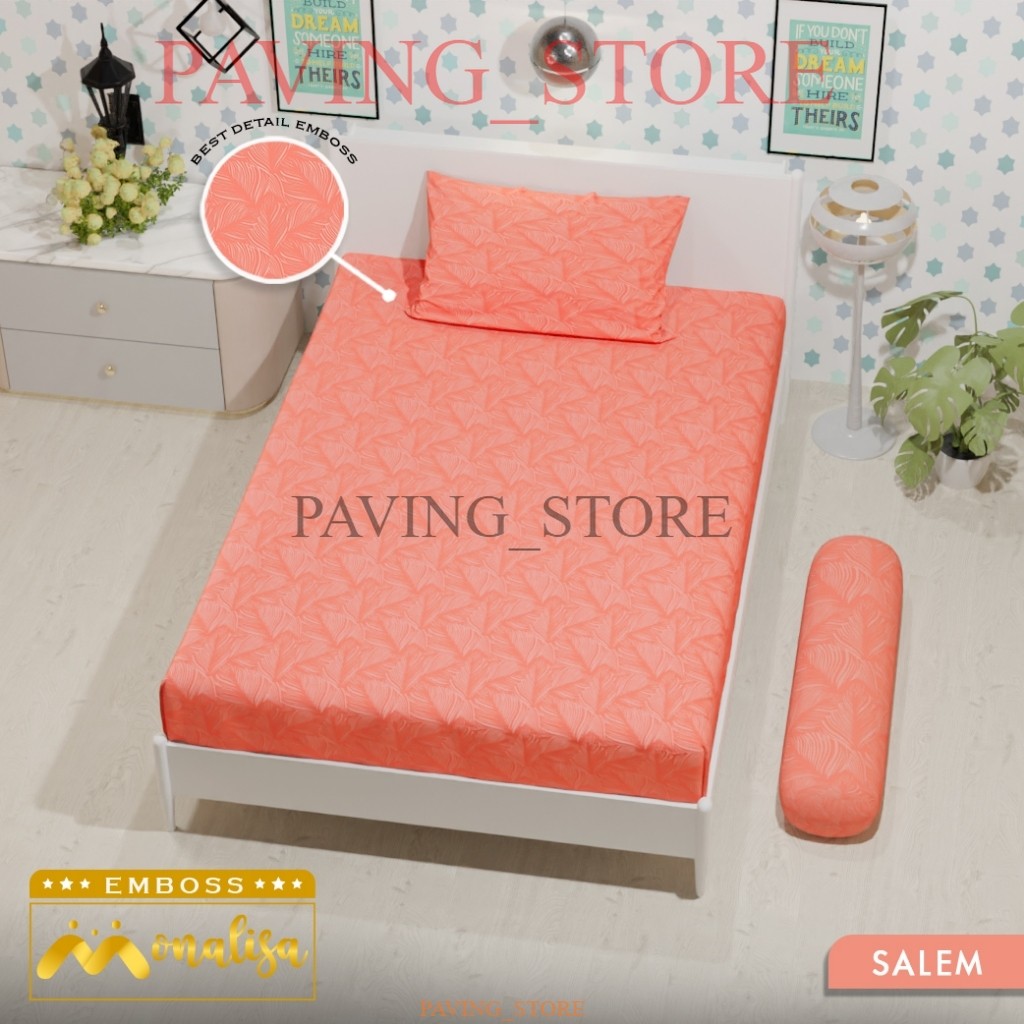 Jual Monalisa Sprei Emboss Uk 90/100/120 x 200 x T 20 Bahan Katun ...