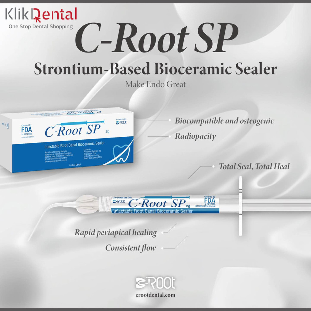 thumbnail image 2 of C-Root SP Bioceramic Root Canal Sealer – Strontium-Based Endodontic Sealer (2g) 2 of 4