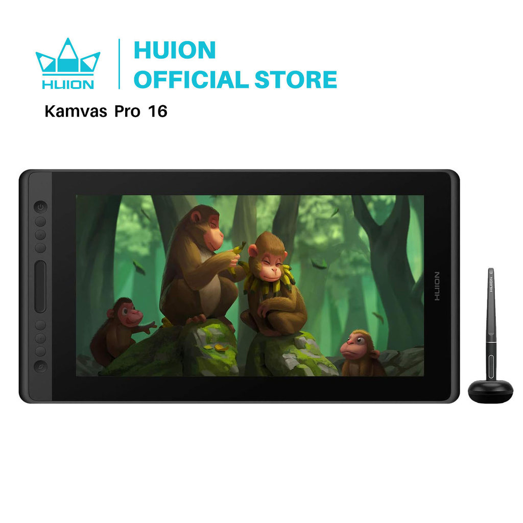 Jual Huion Graphic Monitor Kamvas Pro 16 Drawing Tablet Screen 15.6 ...