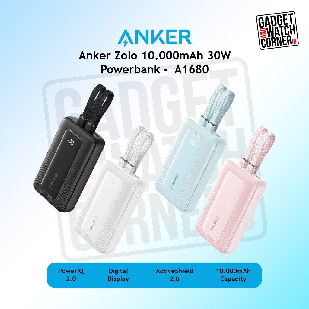 Custodia In Silicone Per Anker Zolo Power Bank (10.000mAh, 30W) - Antiurto E Antiscivolo, Blu