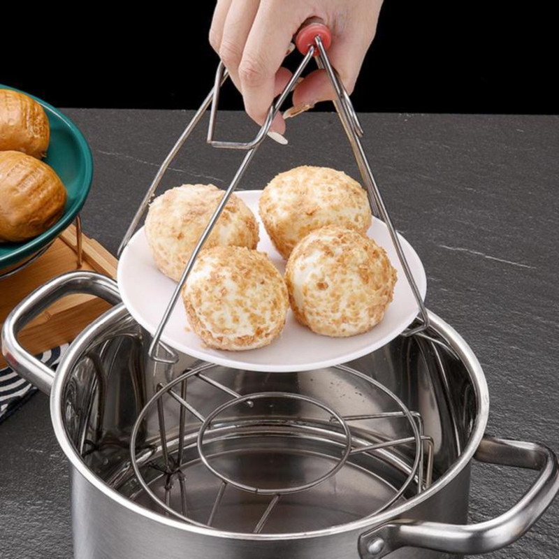 Jual Stainless Steel Steamer Rack Multifunction Bowl Pot Steaming Tray ...