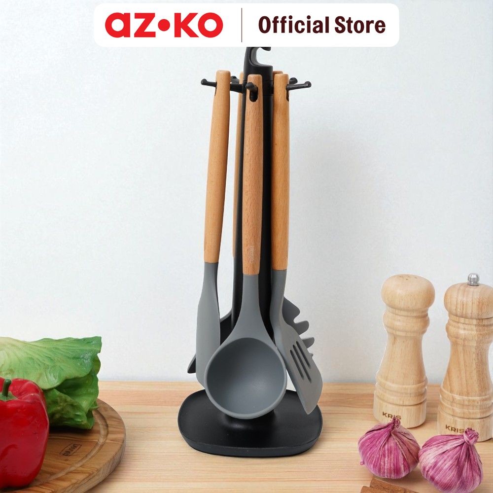 Jual AZKO Culinart Set 6 Pcs Peralatan Masak Silikon Dengan Rotating ...