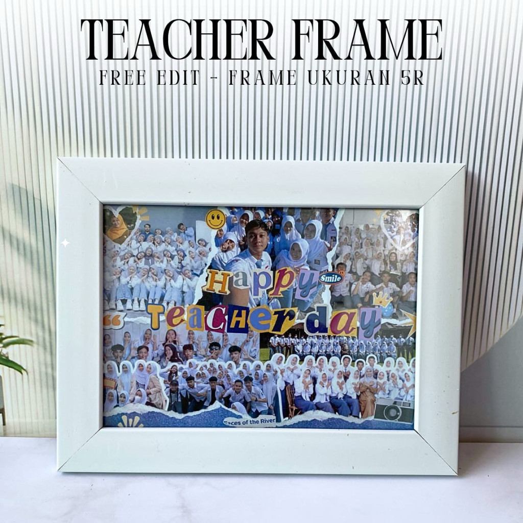 Jual CUSTOM FRAME 5R Hadiah Guru - Kado Hadiah Teacher's Day Kenang ...