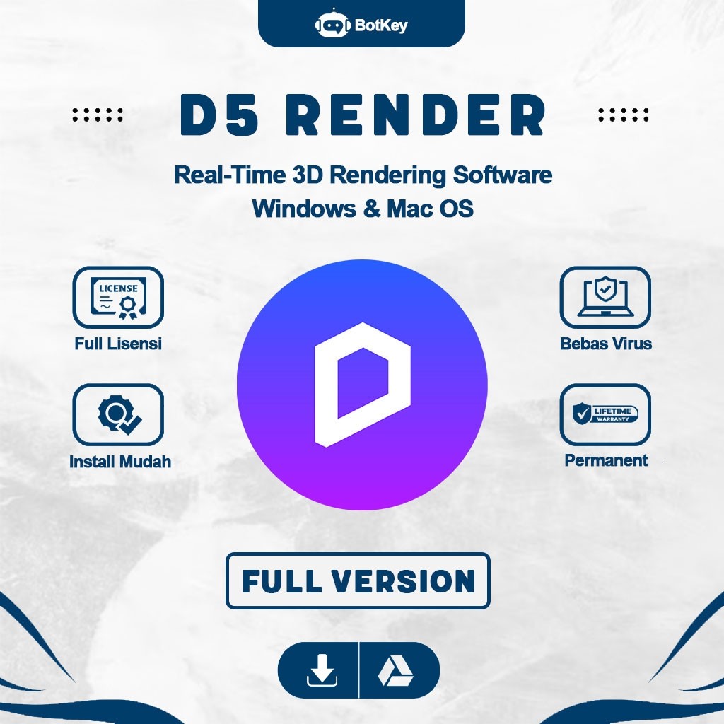 Jual D5 Render v2.9 Full Assets 450GB+ Full Version Lifetime Permanen ...