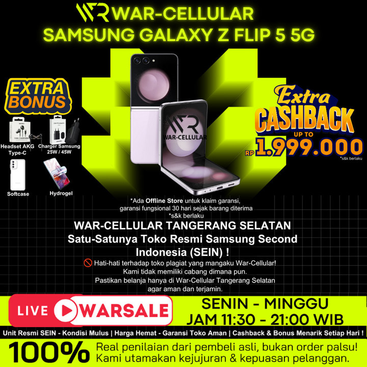 SEIN | SAMSUNG GALAXY Z FLIP 5 | 4 | 3 512GB 256GB 128GB | SECOND RESMI INDONESI