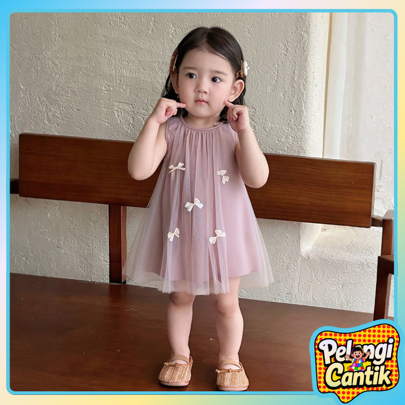 Jual Uisa 6 Bulan - 5 Tahun Baju Dress Anak Perempuan Bow Musim Panas ...