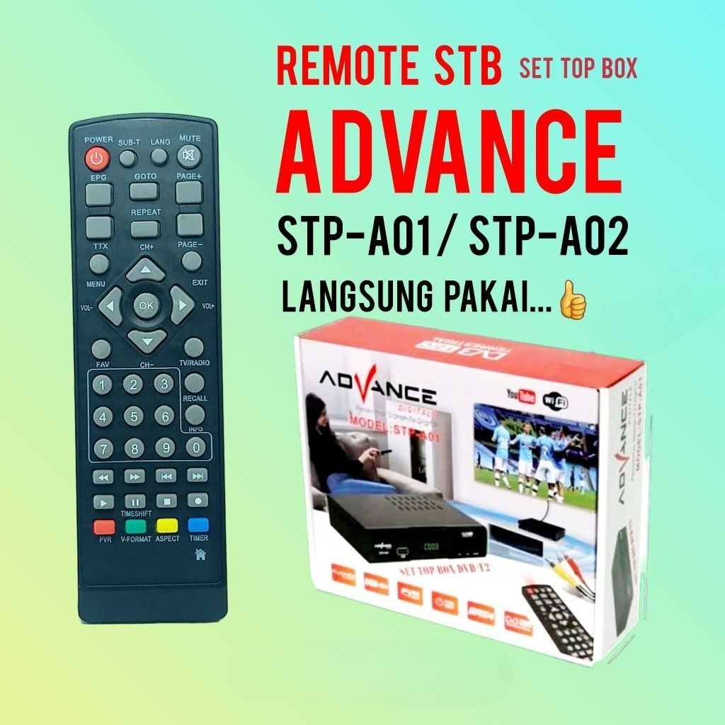 Jual Remot Pengganti TV Digital Advance STP-A01 / A02 (Original Look ...