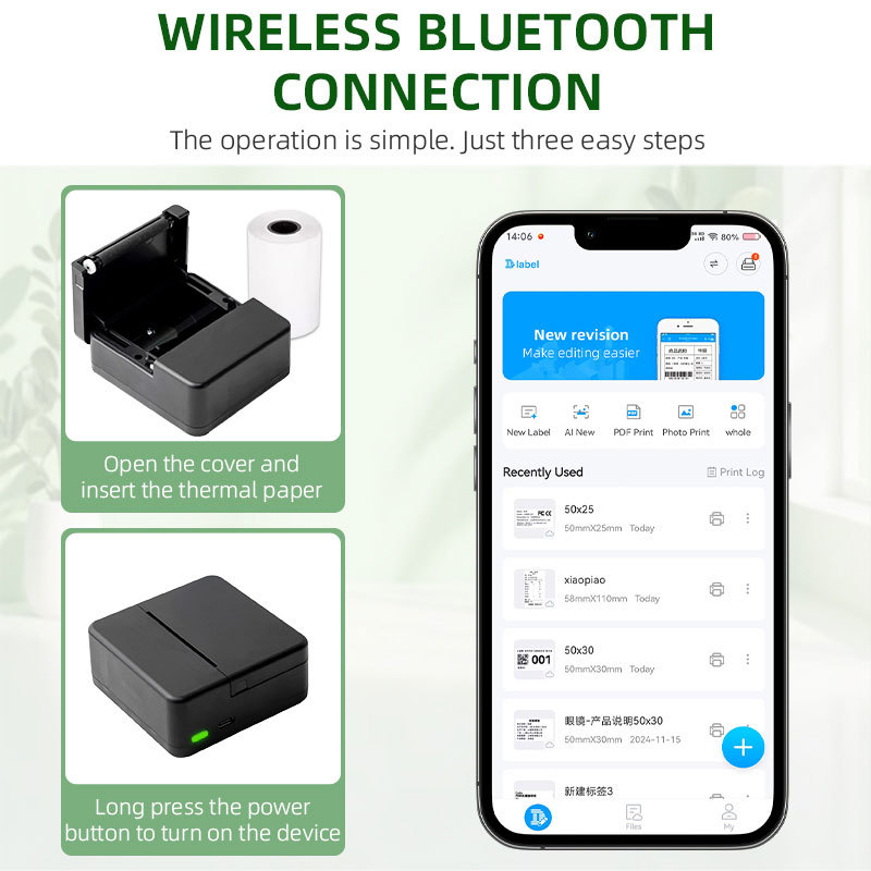 Jual Mini Portable Thermal Printer Pocket Printer Bluetooth Android IOS ...