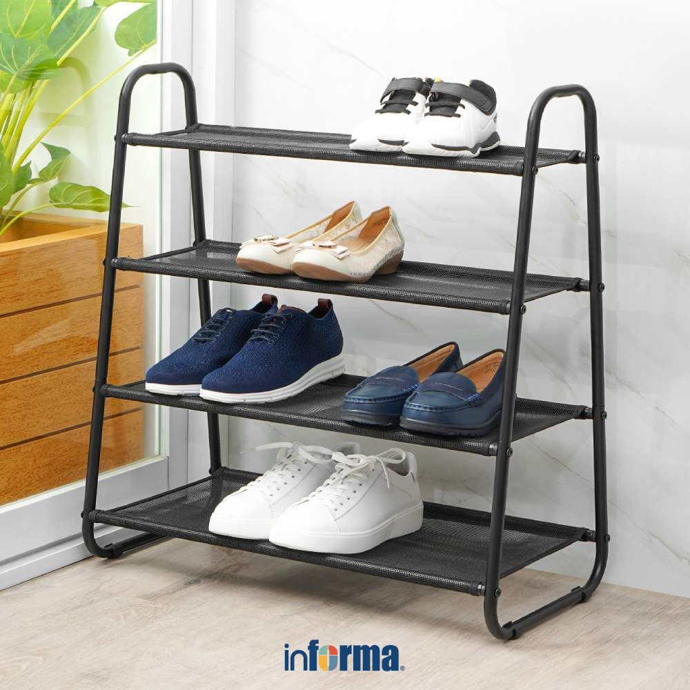 Jual Informa Benneth Rak Sepatu 4 Tingkat - Hitam Shoe Rack Lemari ...
