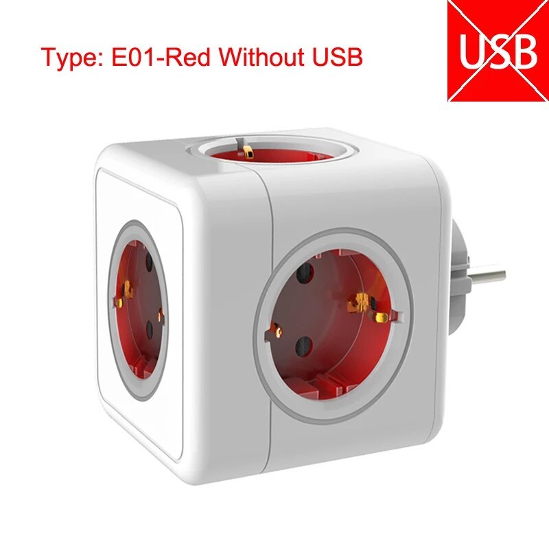 Jual MASSFA Multi EU Power Strip Electrical Plug Cube Multiple ...