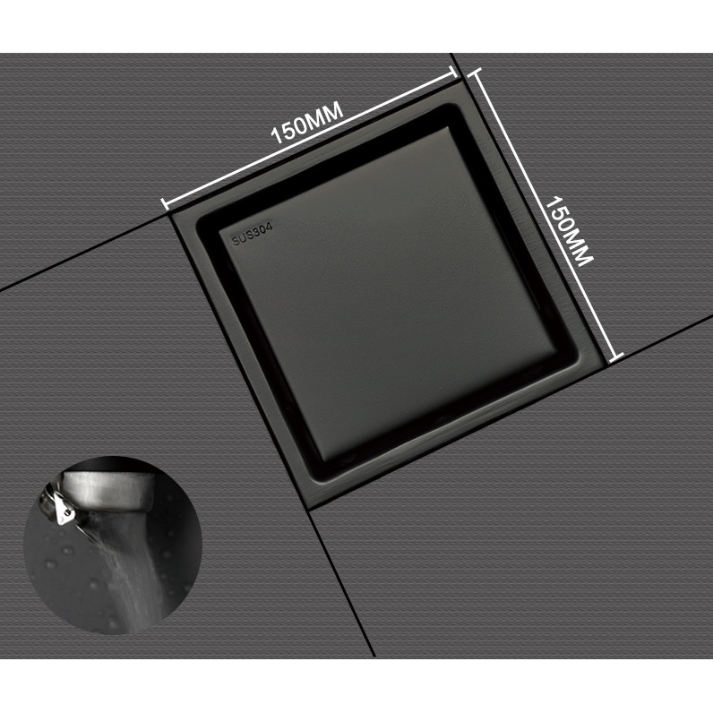 Jual Invisible Floor Drain 304 Stainless Steel Triangle Rectangle Anti ...
