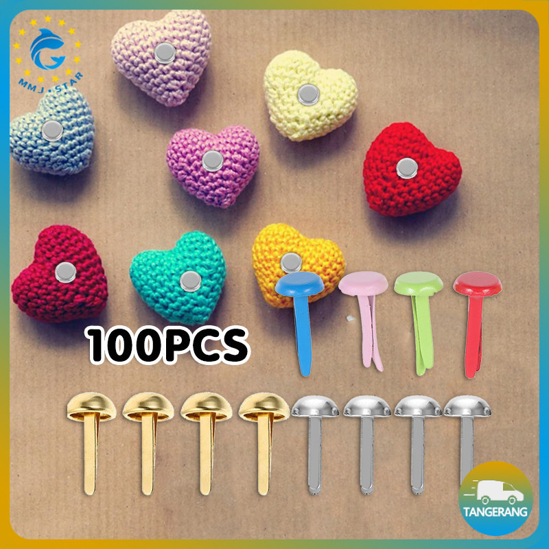 Jual 100Pcs Paku Belah Emas Perak Paper Fastener Colorful Untuk Hiasan ...