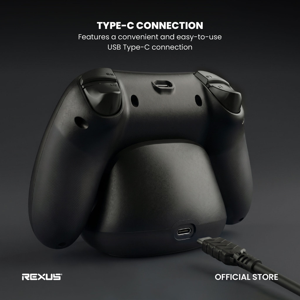 Rexus GDC-04 Docking Charge for Gamepad GX150 V2 - Smart Docking with LED (5)