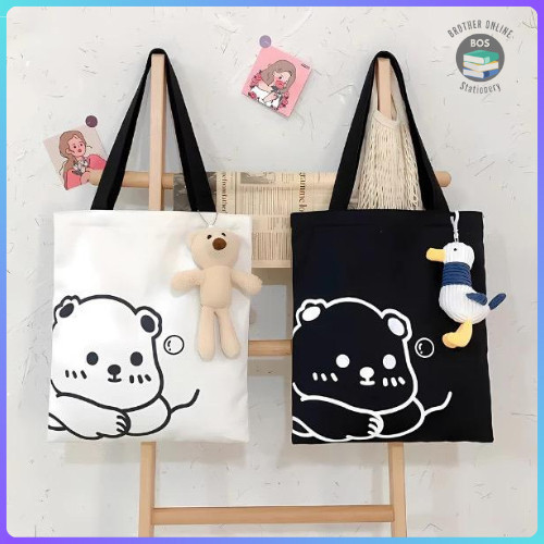 Jual BOS Totebag Wanita Pria Remaja Totebag Korea Style | Shopee Indonesia
