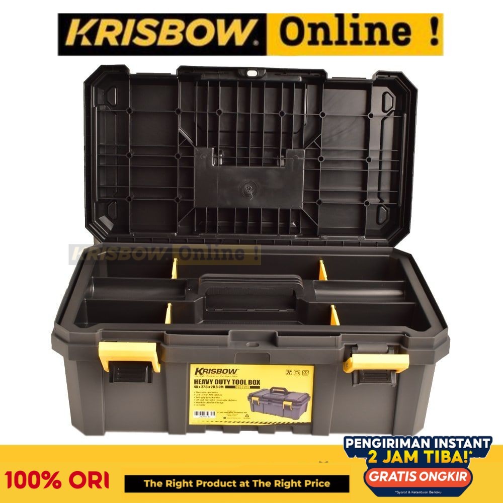 Jual Krisbow Kotak Wadah Plastik Tool Box 48 X 27.5 X 20.5 cm - Blk/Ylw ...