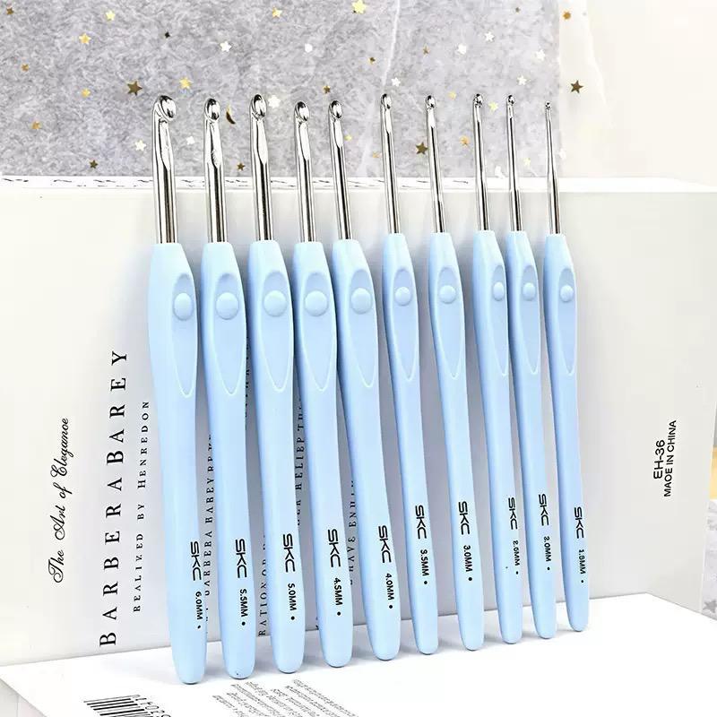 Jual HOOK HAKPEN RAJUT SKC / CROCHET HOOK SOFT BLUE / ALAT JARUM RAJUT ...