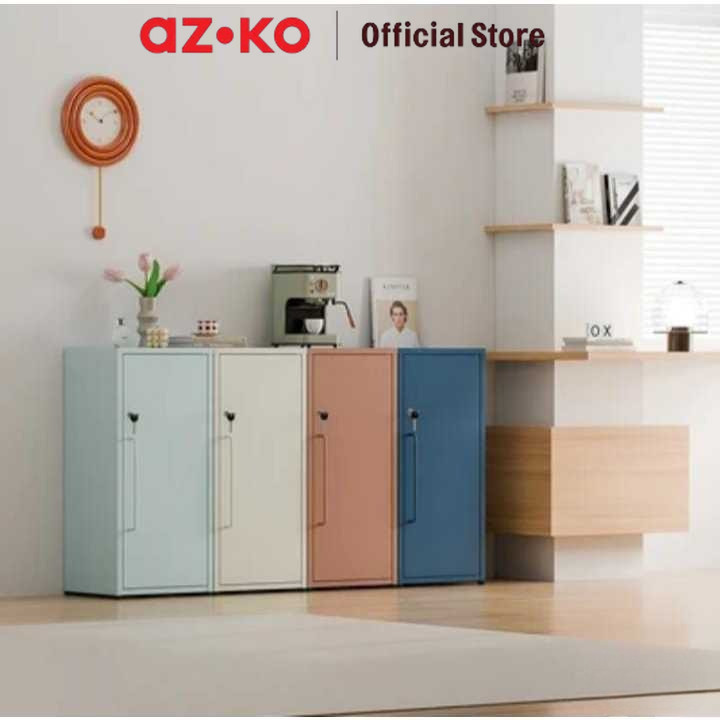 Jual PROMO 12.12 AZKO Stora Kabinet Kantor Metal Lemari Serbaguna - abu ...