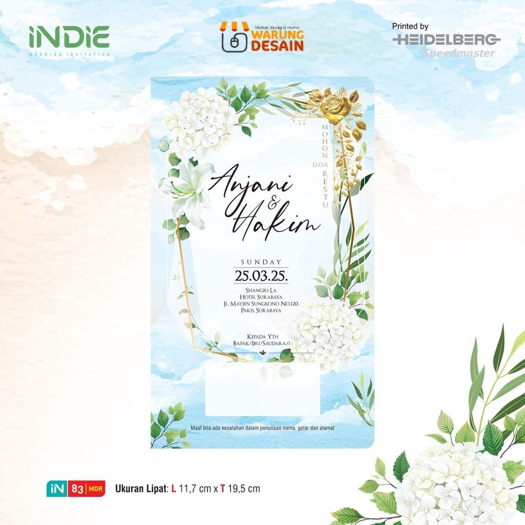Jual Cetak Undangan Pernikahan Murah Kekinian | Undangan Simple Elegan ...