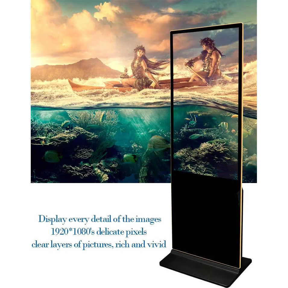 Jual Floor Standing Digital Signage 65 inch Vertical Interactive Totem ...